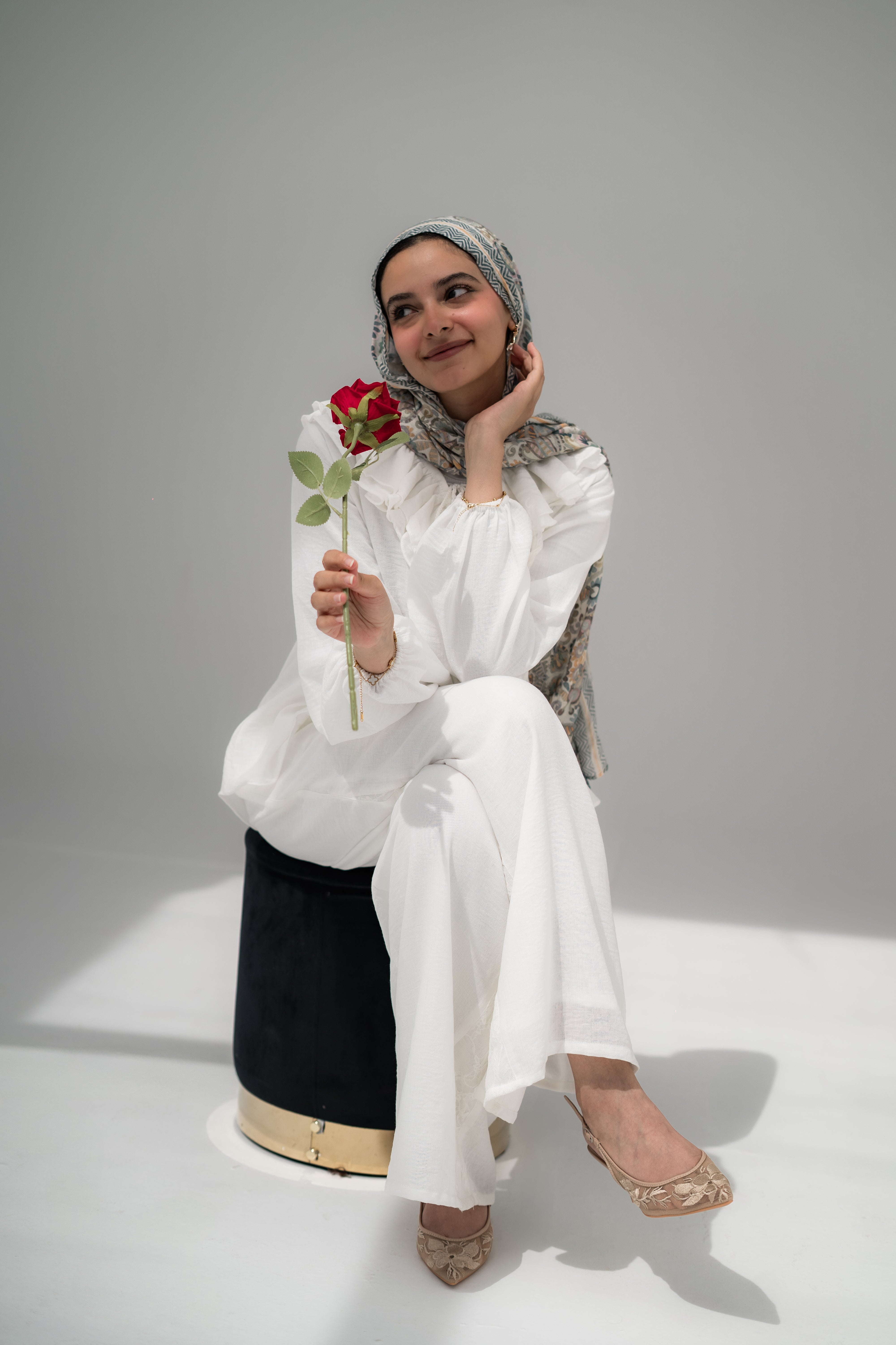 Faden two-piece linen set in Ivory — Faden modest wear, image 9