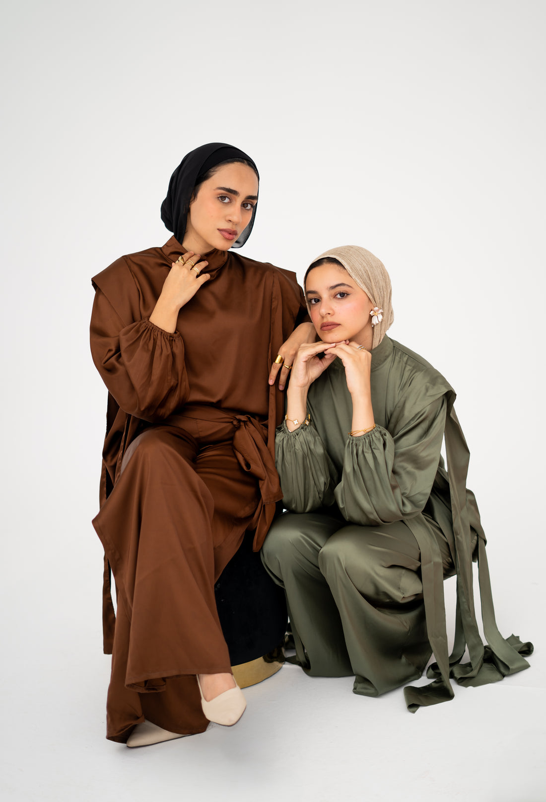 Faden draped satin co-ord set — Faden lifestyle editorial, image 2